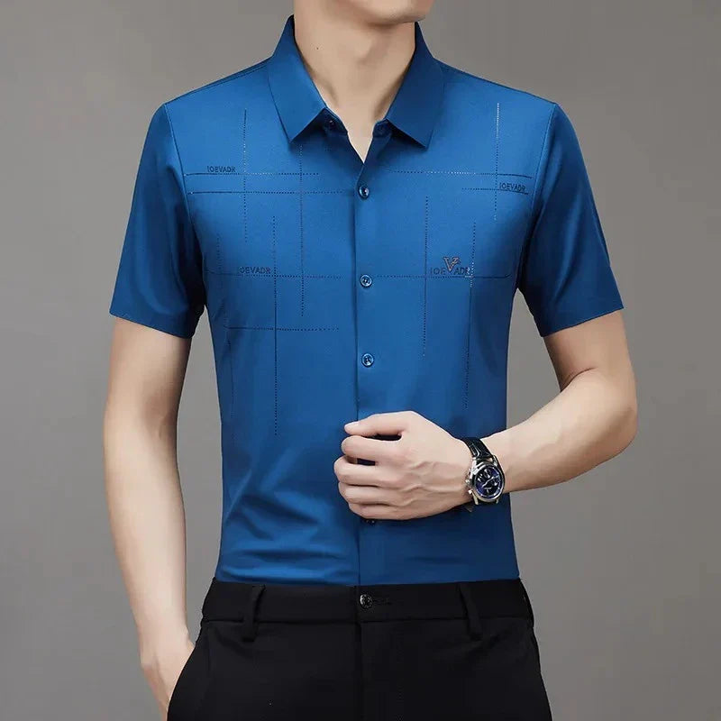 [PAGUE 3 LEVE 5] Camisa Polo Vest em Malha de Seda Gelo e Viscose + BRINDES: 4 Cuecas Premium e 1 Relógio