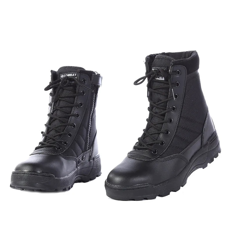 Kit Bota Militar Swat Military + 2 Brindes Táticos: Calça Militar e Relógio Tático