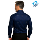 [PAGUE 3 LEVE 5] Camisa Manga Longa Casual European em Seda Gelo e Poliéster + BRINDES: Cinto, Carteira e Relógio