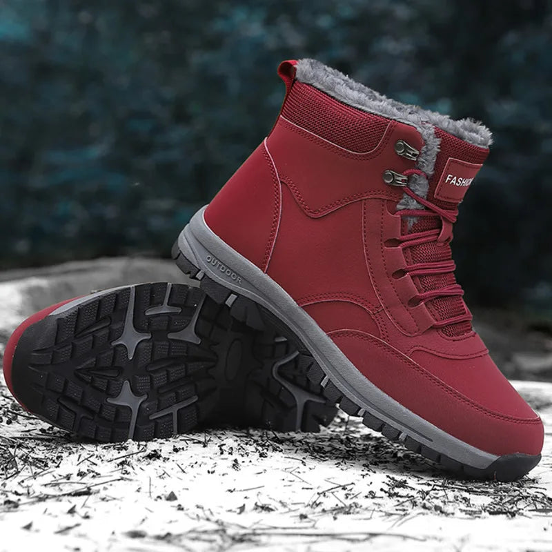 Bota Unissex de Inverno com Plataforma Forro e Design Impermeável – (Promoção de Inverno 2025)