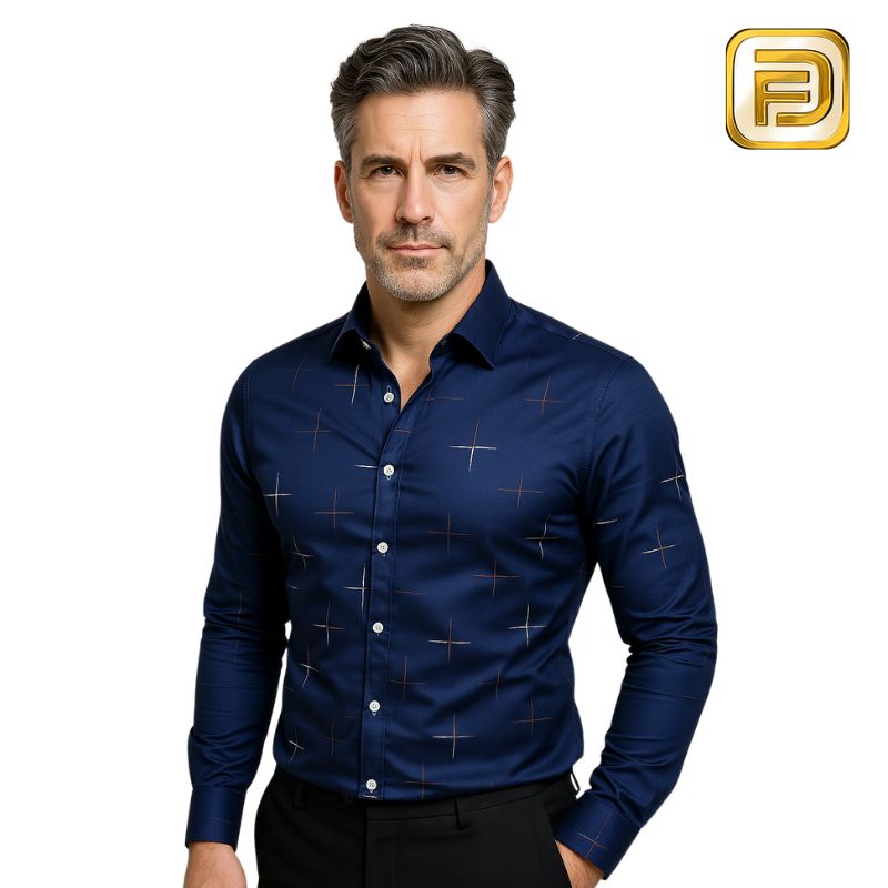 [PAGUE 3 LEVE 4] Camisa Manga Longa Casual Luthier em Seda Gelo e Poliéster
