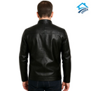 Jaqueta Masculina Zavelle em Couro Legítimo + BRINDES: Cinto, Carteira Relógio