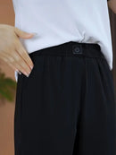 [PAGUE 2 LEVE 3] Calça Feminina Waist em Malha de Seda Gelo com Poliéster e Regulação Térmica (Para Todas as Estações!) + BRINDE Exclusivo