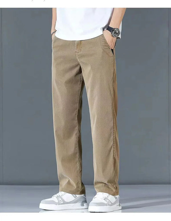 [PAGUE 2 LEVE 3] Calça Masculina em Malha de Algodão Egípcio e Elastano + BRINDES: Carteira e Relógio