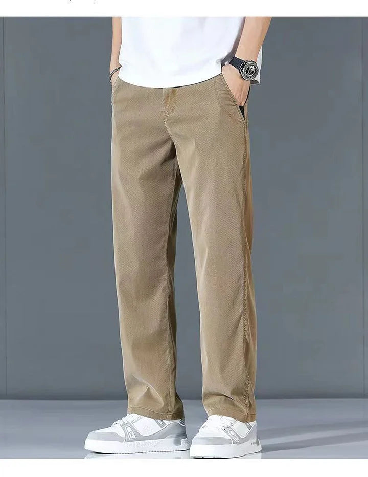 [PAGUE 2 LEVE 3] Calça Masculina em Malha de Algodão Egípcio e Elastano + BRINDES: Carteira e Relógio