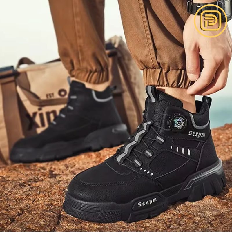 Kit Bota Militar Guardian Masculina de Couro Legitimo