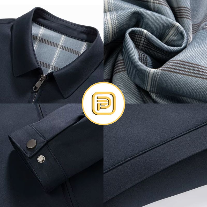 [PAGUE 1 LEVE 2] Jaqueta Casual Vellmond em Algodão Peruano, Seda Gelo e Poliéster