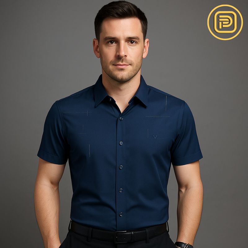 [PAGUE 2 LEVE 4] Camisa Polo Social Vinch em Malha de Seda Gelo e Viscose