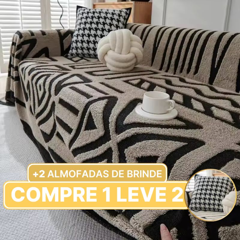 [COMPRE 1 LEVE 2] Capa de Sofá Elliane (Design Inovador para sua Casa) +BRINDES: 2 Almofadas
