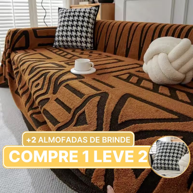 [COMPRE 1 LEVE 2] Capa de Sofá Elliane (Design Inovador para sua Casa) +BRINDES: 2 Almofadas
