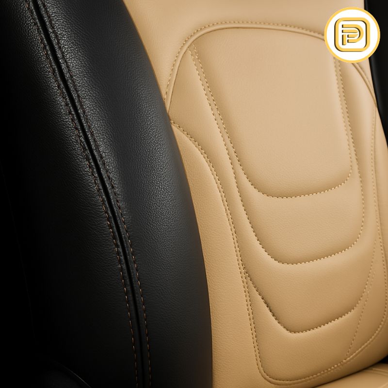 Kit Capa Para Banco de Carro em Couro Legítimo Universal Flatcar + BRINDES: Tapetes Automotivos