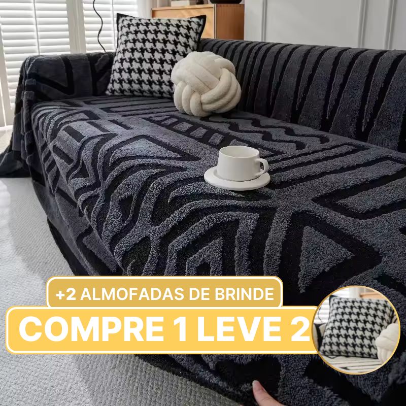 [COMPRE 1 LEVE 2] Capa de Sofá Elliane (Design Inovador para sua Casa) +BRINDES: 2 Almofadas