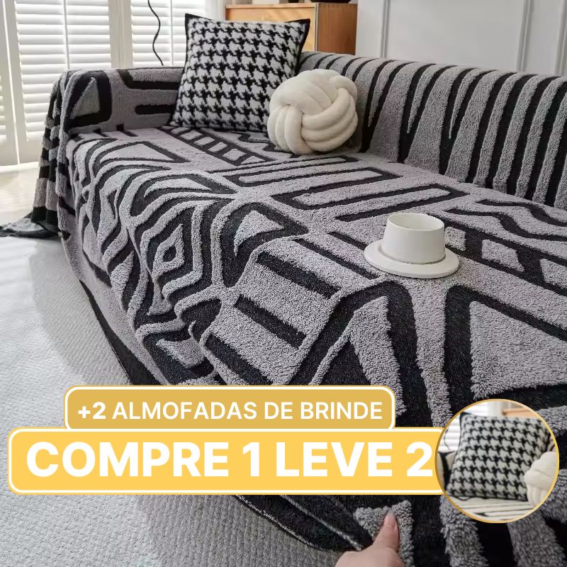 [COMPRE 1 LEVE 2] Capa de Sofá Elliane (Design Inovador para sua Casa) +BRINDES: 2 Almofadas