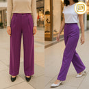 [PAGUE 2 LEVE 3] Calça Social Feminina Monna em Algodão Peruano e Seda Gelo (A Mais Quentinha de 2025!)