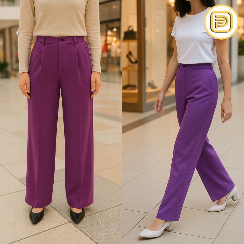 [PAGUE 2 LEVE 3] Calça Social Feminina Monna em Algodão Peruano e Seda Gelo (A Mais Quentinha de 2025!)