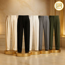 [PAGUE 2 LEVE 3] Kit Calça Masculina de Alfaiataria Venetto em Seda Gelo e Poliéster + BRINDE: Cinto