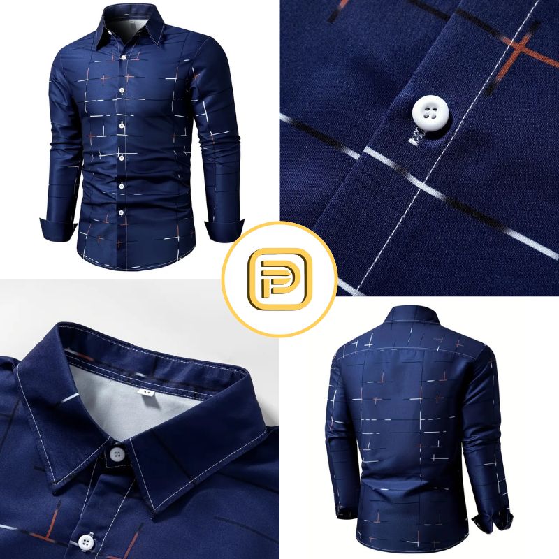 [PAGUE 3 LEVE 4] Camisa Manga Longa Casual Luthier em Seda Gelo e Poliéster