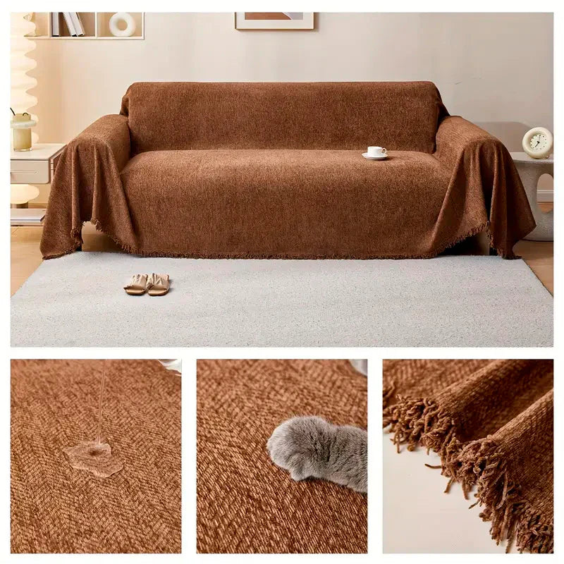 [PAGUE 1 LEVE 2] Capa de Sofá Leandra (Luxo Minimalista Para sua Sala de Estar) +BRINDES: 2 Capas Para Almofadas