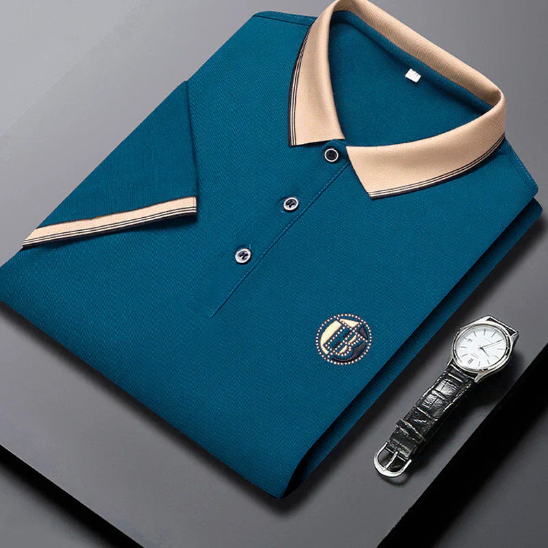 [PAGUE 2 LEVE 3] Camisa Polo Bricks em Viscose e Elastano + BRINDES: 3 Bermudas e Relógio