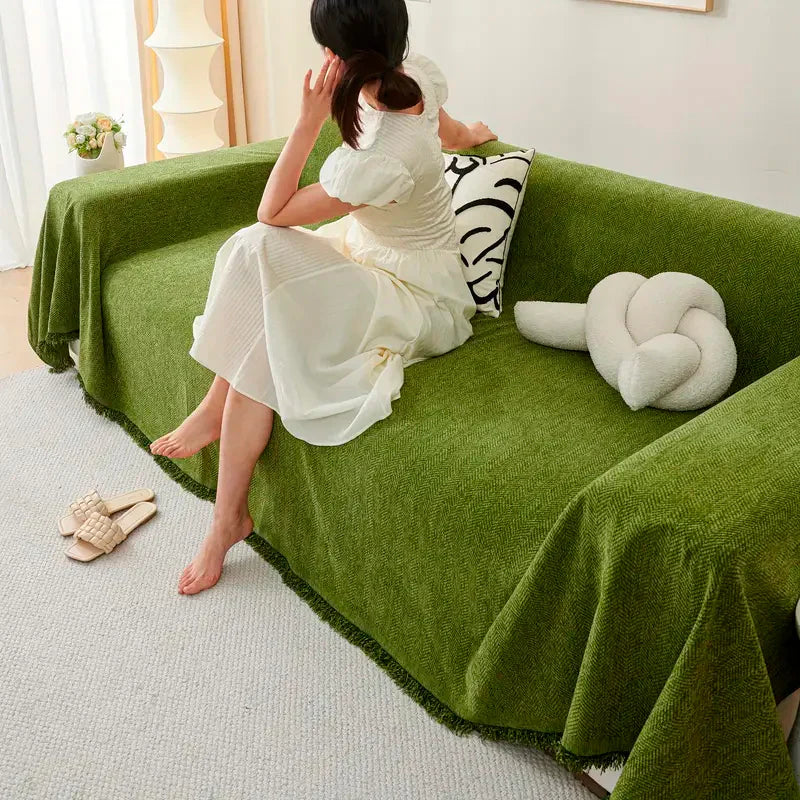 [PAGUE 1 LEVE 2] Capa de Sofá Leandra (Luxo Minimalista Para sua Sala de Estar) +BRINDES: 2 Capas Para Almofadas