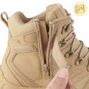 Kit Bota Tática Militar Volmar Masculina em Couro Legítimo e Nylon + BRINDES: Cinto, Carteira e Relógio Tático