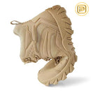 Kit Bota Tática Militar Volmar Masculina em Couro Legítimo e Nylon + BRINDES: Cinto, Carteira e Relógio Tático