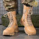 Kit Bota Tática Militar Ravtor Masculina em Couro Legítimo e Nylon + BRINDES: Cinto, Carteira e Relógio Tático