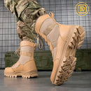 Kit Bota Tática Militar Ravtor Masculina em Couro Legítimo e Nylon + BRINDES: Cinto, Carteira e Relógio Tático