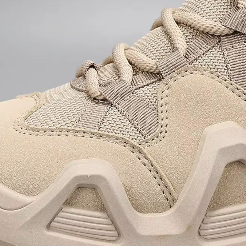 Kit Bota Tática Militar Varkon Masculina em Couro Legítimo e Nylon + BRINDES: Cinto, Carteira e Relógio Tático