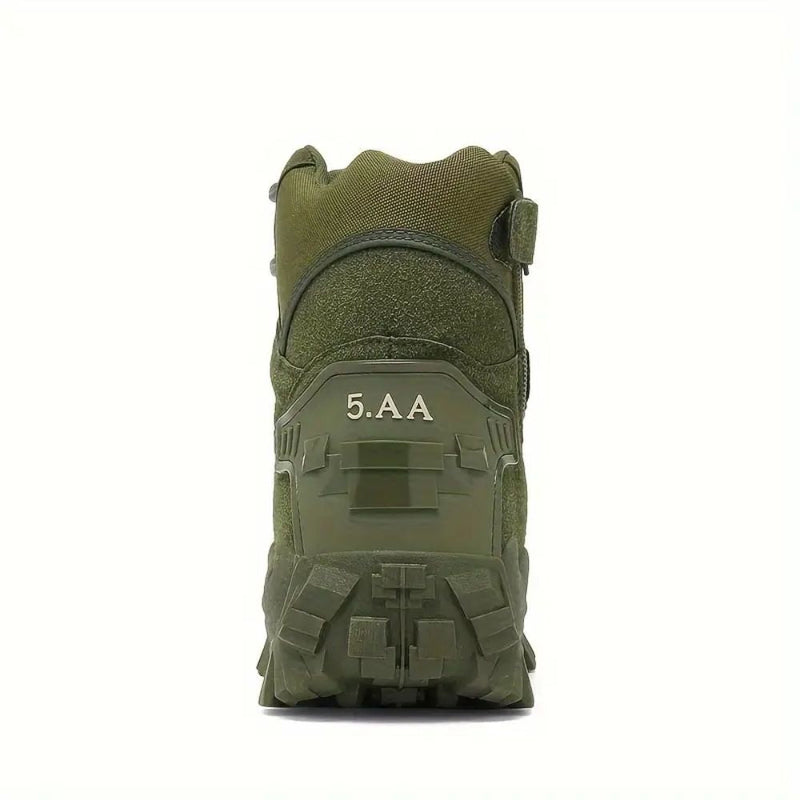 Kit Bota Tática Militar Tarkos Masculina em Couro Legítimo e Nylon + BRINDES: Cinto, Carteira e Relógio Tático
