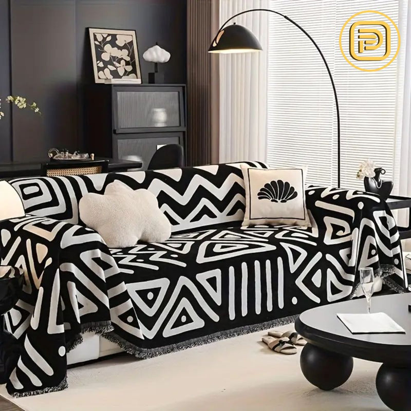 [LEVE 2 PAGUE 1] Capa de Sofá Zaffora Impermeável em Viscose Premium e Algodão + BRINDES: 2 Capas Para Almofada