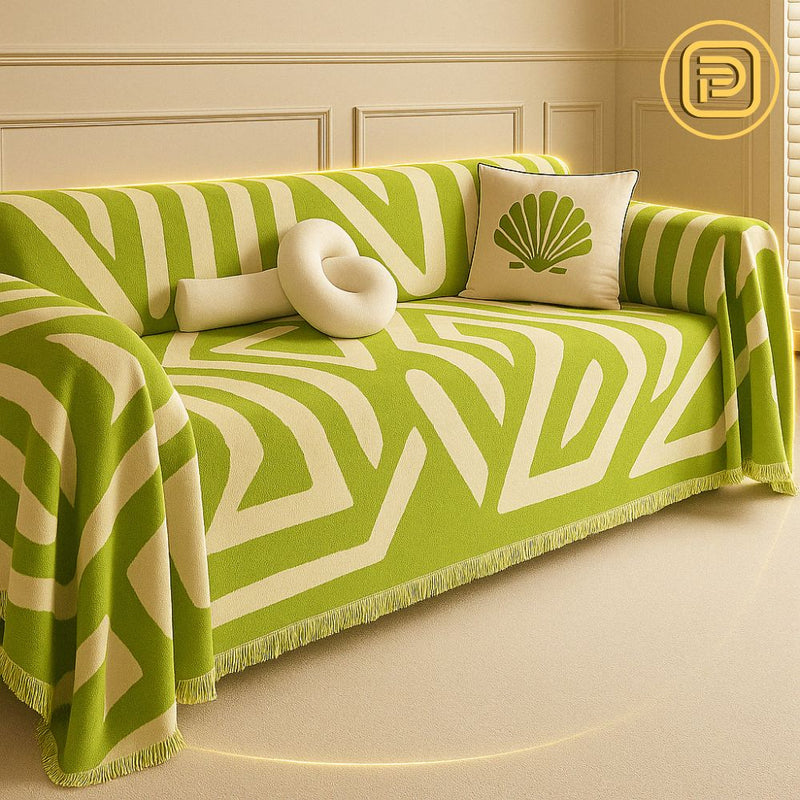 [LEVE 2 PAGUE 1] Capa de Sofá Zaffora Impermeável em Viscose Premium e Algodão + BRINDES: 2 Capas Para Almofada