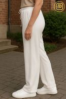 [PAGUE 2 LEVE 3] Calça Feminina Cibelle em Malha de Algodão Egípcio com Elastano (A Mais Confortável de 2025!)