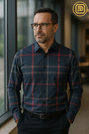 [PAGUE 3 LEVE 5] Kit Camisa Social Masculina Listrada Premium Luxden em Malha de Seda Gelo e Viscose + BRINDES: Cinto, Carteira e Relógio