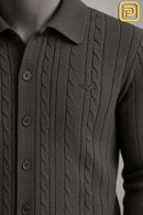 [PAGUE 2 LEVE 3] Suéter Masculino Mavrick em Algodão Peruano e Lã + BRINDES: Cinto, Carteira e Relógio