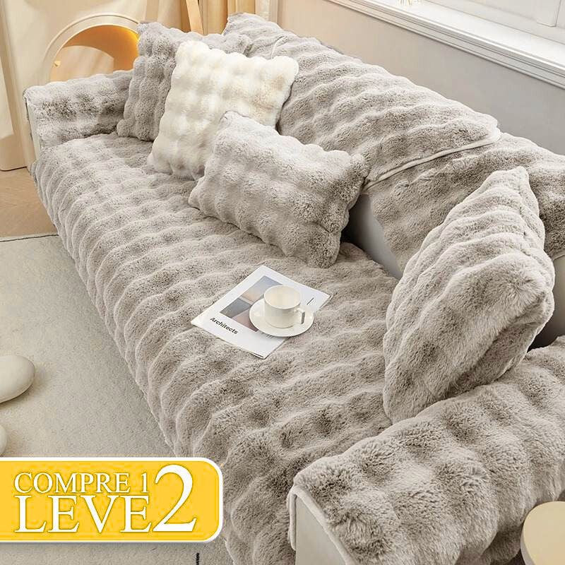 [COMPRE 1 LEVE 2] Capa de Sofá CloudConfort (Sinta-se Dentro De Um Avião De 1° Classe!) + BRINDE: 2 Fronhas