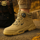 Kit Bota Militar Warrior Masculina de Couro Legitimo + 3 BRINDES: Cinto, Relógio e Carteira