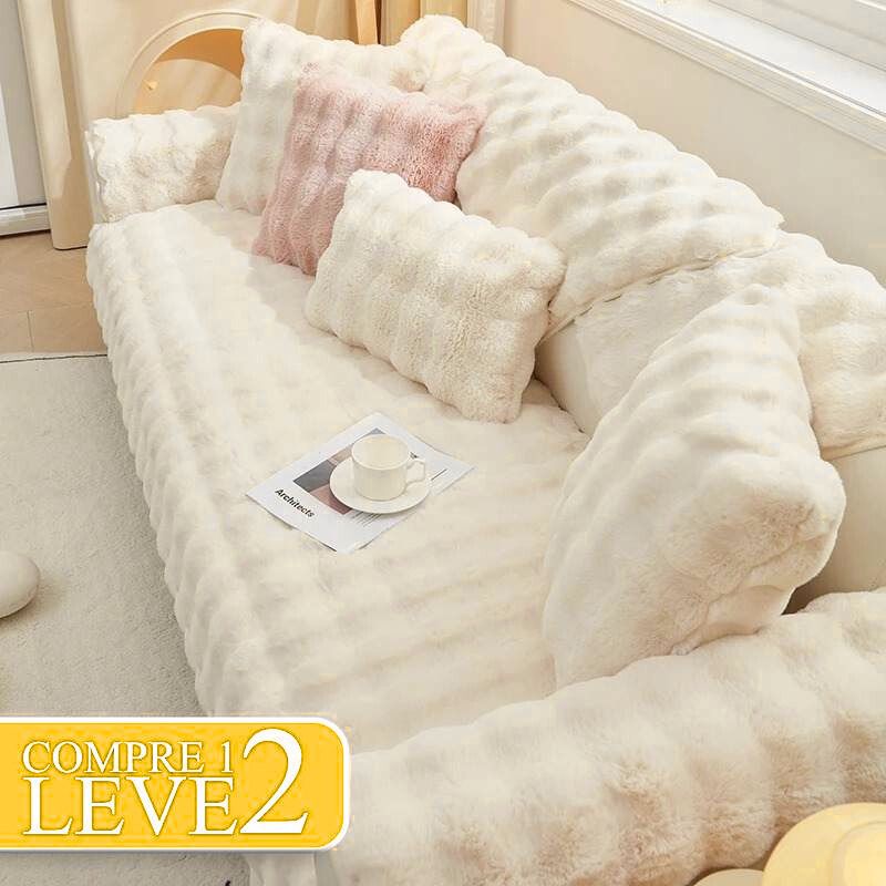 [COMPRE 1 LEVE 2] Capa de Sofá CloudConfort (Sinta-se Dentro De Um Avião De 1° Classe!) + BRINDE: 2 Fronhas