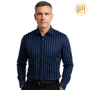 [PAGUE 2 LEVE 4] Kit Camisa Social Listrada Tecnológica Varick em Malha de Seda Gelo (Não Amassa Nem Desbota!) + BRINDES: Cinto, Carteira e Relógio