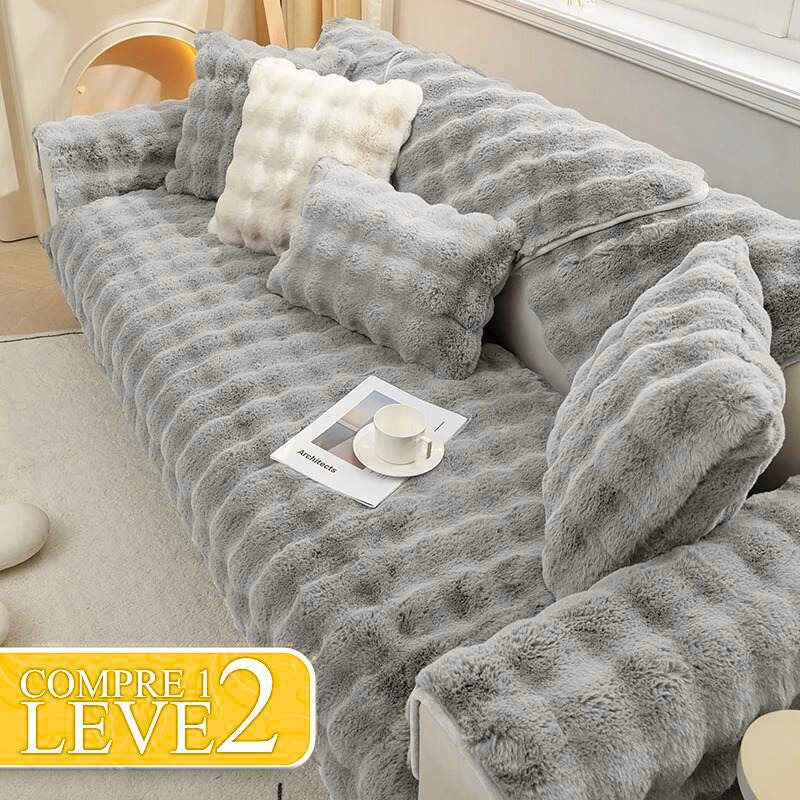 [COMPRE 1 LEVE 2] Capa de Sofá CloudConfort (Sinta-se Dentro De Um Avião De 1° Classe!) + BRINDE: 2 Fronhas