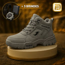 Kit Bota Militar Warrior Masculina de Couro Legitimo + 3 BRINDES: Cinto, Relógio e Carteira