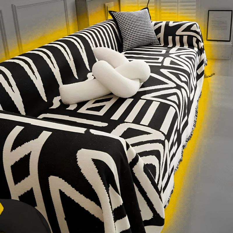 ⁠[COMPRE 1 LEVE 2] Capa de Sofá ComfyBoho (Sinta o Toque e Estilo Nômade Em Sua Sala!) + BRINDE: 2 Fronhas