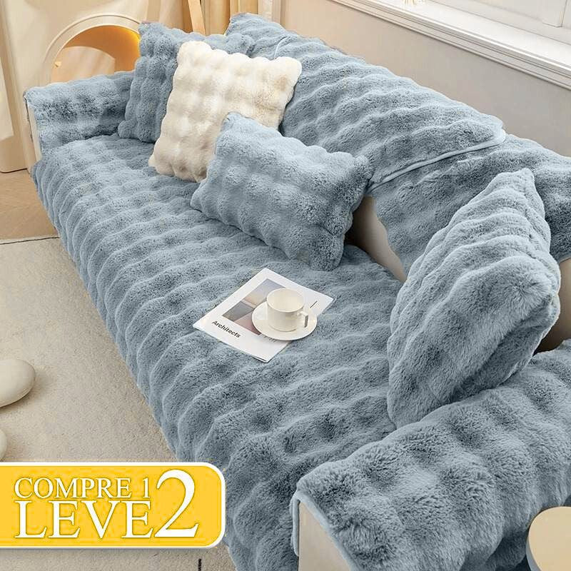 [COMPRE 1 LEVE 2] Capa de Sofá CloudConfort (Sinta-se Dentro De Um Avião De 1° Classe!) + BRINDE: 2 Fronhas