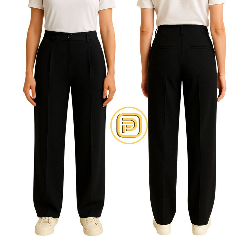 [PAGUE 2 LEVE 3] Calça Social Feminina Monna em Algodão Peruano e Seda Gelo (A Mais Quentinha de 2025!)