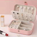 Estojo Porta-Joias Veludo Duplo - Organizador de Viagem em MDF