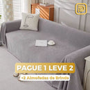 [PAGUE 1 LEVE 2] Capa de Sofá Leandra (Luxo Minimalista Para sua Sala de Estar) +BRINDES: 2 Capas Para Almofadas