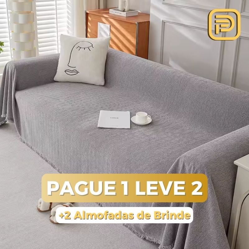 [PAGUE 1 LEVE 2] Capa de Sofá Leandra (Luxo Minimalista Para sua Sala de Estar) +BRINDES: 2 Capas Para Almofadas