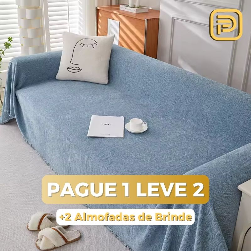 [PAGUE 1 LEVE 2] Capa de Sofá Leandra (Luxo Minimalista Para sua Sala de Estar) +BRINDES: 2 Capas Para Almofadas