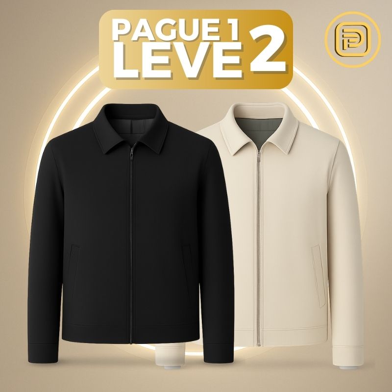 [PAGUE 1 LEVE 2] Jaqueta Casual Vellmond em Algodão Peruano, Seda Gelo e Poliéster