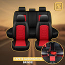 Kit Capa Para Banco de Carro em Couro Legítimo Universal Flatcar + BRINDES: Tapetes Automotivos